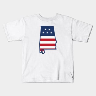 Stars and Stripes Alabama Kids T-Shirt